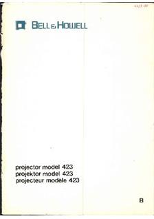 Bell and Howell 423 manual. Camera Instructions.